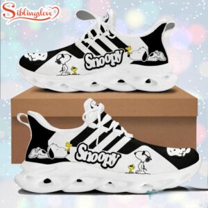 Snoopy White Striped Max Soul Shoes Gift For Fans