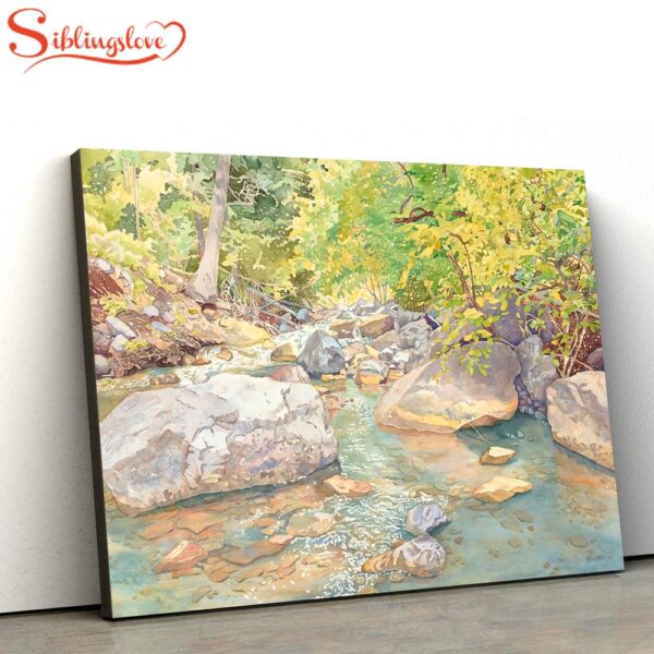 Soothing Creek Canvas Wall Art Jesus Christ Picture Canvas Christian Wall Art