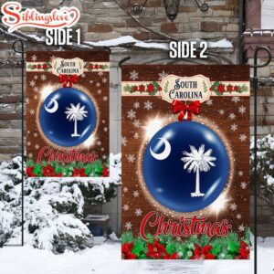 South Carolina Christmas House And Garden Flag Decor