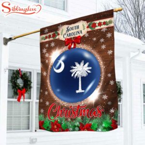 South Carolina Christmas House And Garden Flag Decor