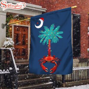 South Carolina Christmas Palm Tree South Carolina Crab Santa House And Garden Flag Decor