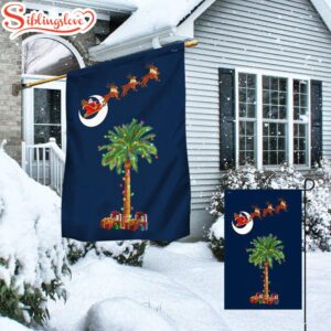 South Carolina Christmas Santa Palmetto Tree House And Garden Flag Decor