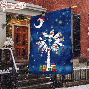 South Carolina Christmas Starry Night House And Garden Flag Decor