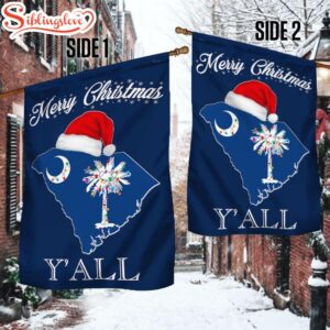 South Carolina Merry Christmas Holiday House And Garden Flag Decor