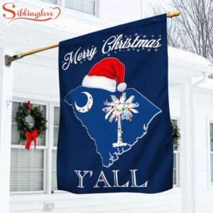 South Carolina Merry Christmas Holiday House And Garden Flag Decor