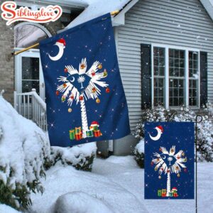 South Carolina Merry Christmas House And Garden Flag Decor