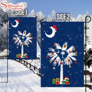 South Carolina Merry Christmas House And Garden Flag Decor