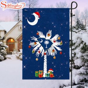 South Carolina Merry Christmas House And Garden Flag Decor