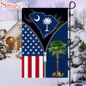 South Carolina Palm Tree Christmas American House And Garden Flag Decor