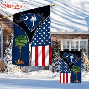 South Carolina Palm Tree Christmas American House And Garden Flag Decor