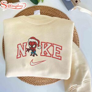 Spider Man Santa Christmas Women Embroidered Sweatshirt Gift