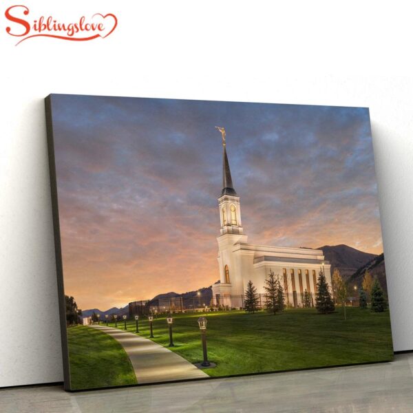 Star Valley Temple Eventide Canvas Wall Art Jesus Christ Picture Canvas Christian Wall Art