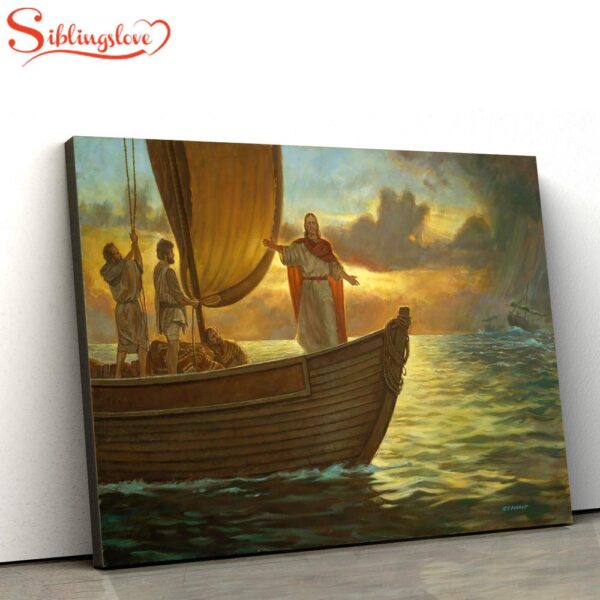 Stilling The Storm Canvas Picture Jesus Canvas Wall Art