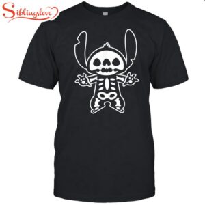 Stitch Halloween Skeleton Unisex T-Shirt…