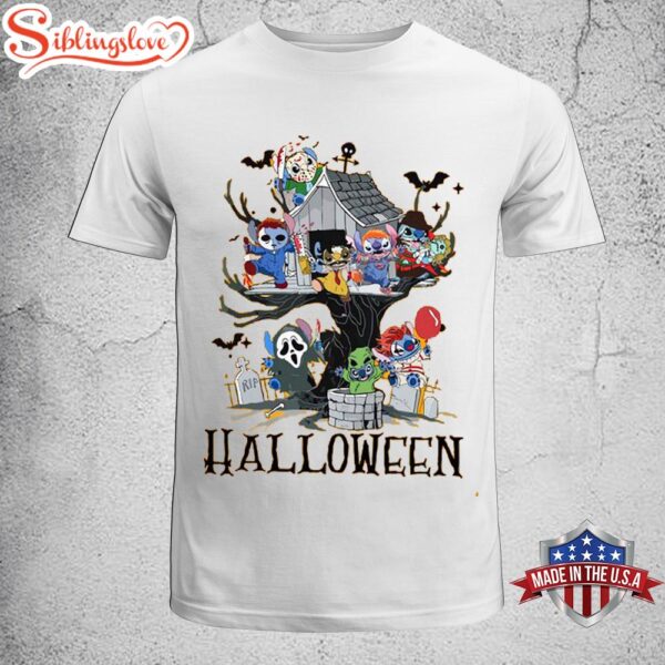 Stitch Halloween Tree Unisex T-Shirt