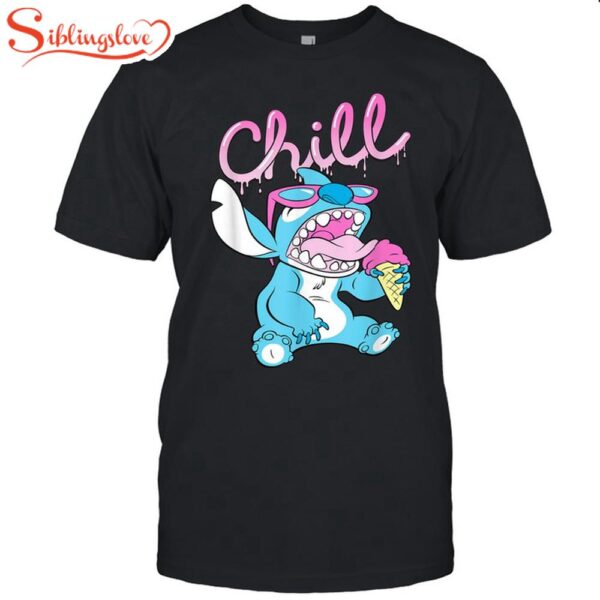 Stitch Neon Ice Cream Chill Unisex T-Shirt For Fans