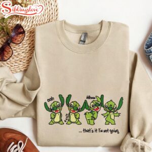 Stitch That Is It I Am Not Going Christmas Women Embroidered Sweatshirt Gift