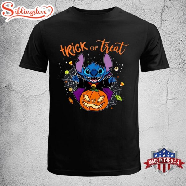 Stitch Trick Or Treat Happy Halloween Day Unisex T-Shirt