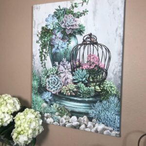 Succulent Garden Canvas Wall Art