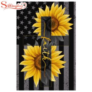 Sunflower Faith Cross Canvas Wall…