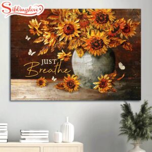 Sunflower Painting White Butterfly Motivational…