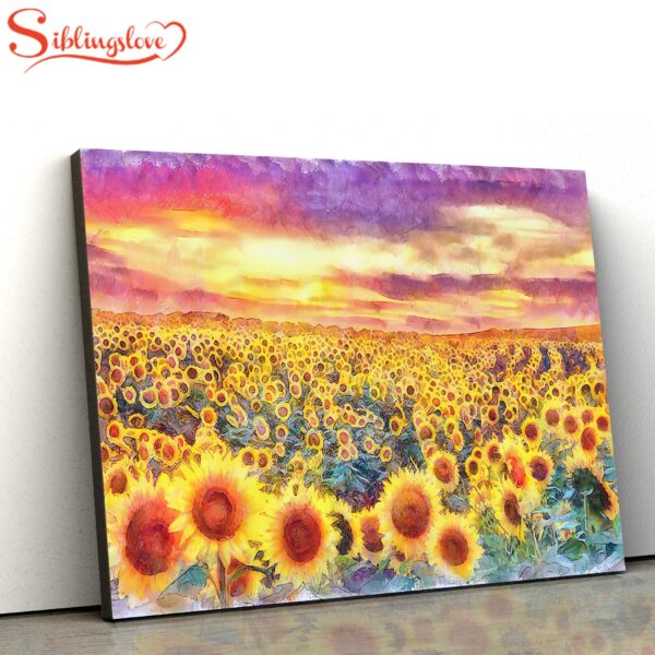 Sunflowers Field Canvas Wall Art