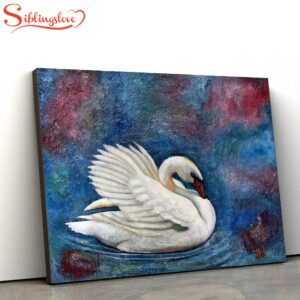 Swan Oil Painting Canvas Wall…