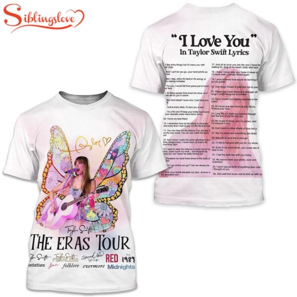 Taylor Swift Lyrics Music All Over Print T-Shirt  Music 3D Shirt For Fans