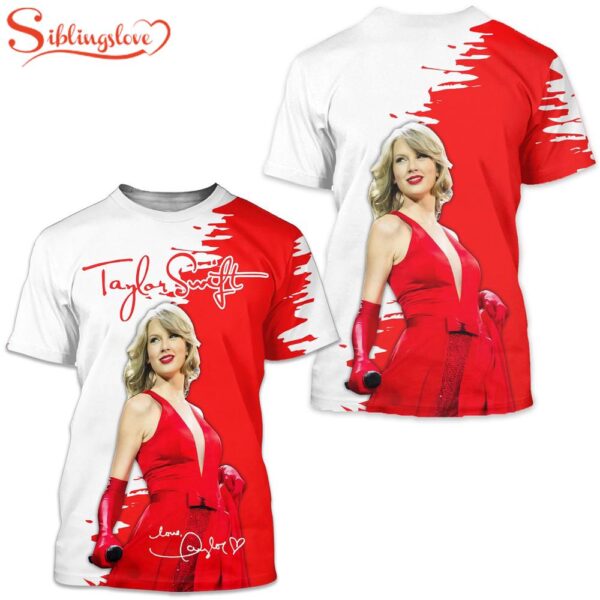 Taylor Swift Tour Music All Over Print T-Shirt  Music 3D Shirt For Fans