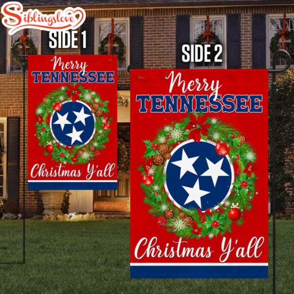 Tennessee Christmas  Garden House Flag Holiday Flag Decor