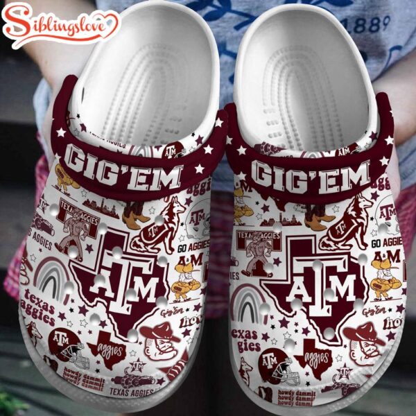 Texas A&M Aggies NCAA Sport Clogs Shoes Comfortable For Men Women