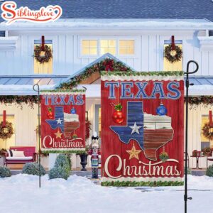 Texas Christmas House And Garden Flag Decor