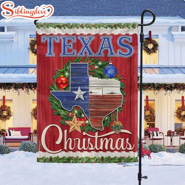 Texas Christmas Merry Christmas Garden House Flag Holiday Flag Decor