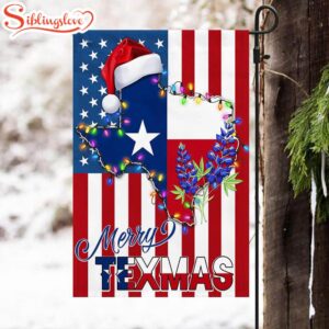 Texas Christmas State Merry Texmas Bluebonnet American House And Garden Flag Decor