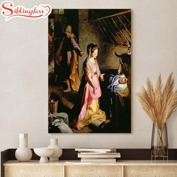 The Adoration Of The Child Canvas Wall Art Jesus Canvas Pictures