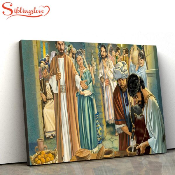 The First Miracle Cana Wedding Jesus Jesus Canvas Wall Art