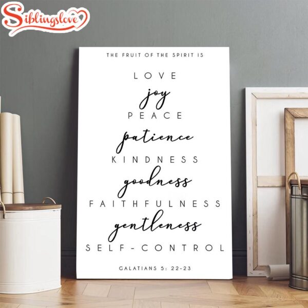 The Fruit Of The Spirit Canvas Art Bible Verse Wall Art Christian Home Decor