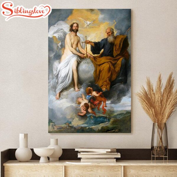 The Holy Trinity Pietro Novelli Oil Painting Canvas Picture Jesus Christ Canvas Art