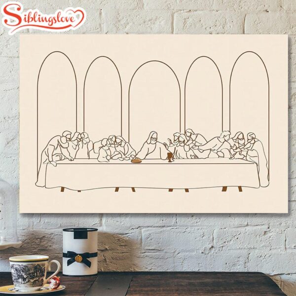 The Last Supper Sketch Drawing Jesus Canvas Poster Last Supper Wall Art Christian Home Decor