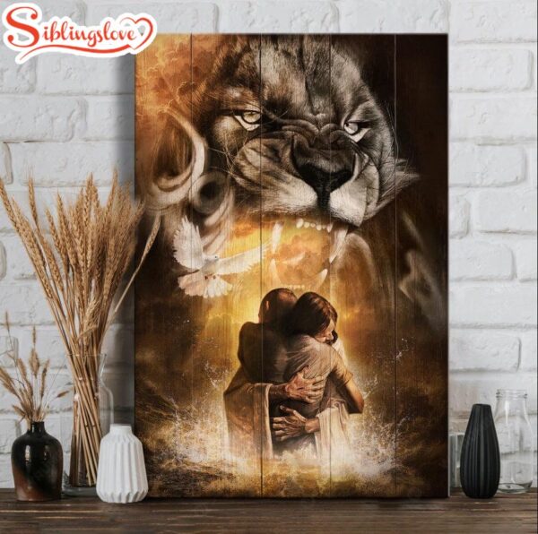 The Lion Of Judah God Save Me Canvas Wall Art