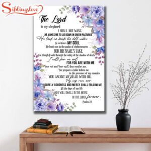 The Lord Is My Shepherd Psalm 23 Canvas Art