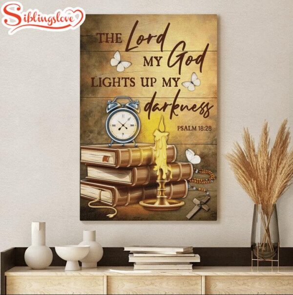 The Lord Lights Up My Darkness Jesus Canvas Wall Art