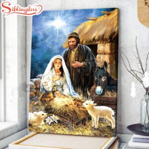 The Night Baby Jesus Was Born Canvas Wall Art