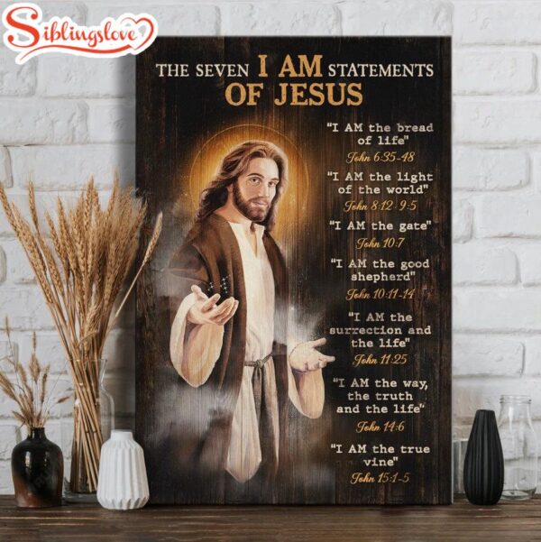 The Seven I Am Statements Of Jesus Canvas Wall Art