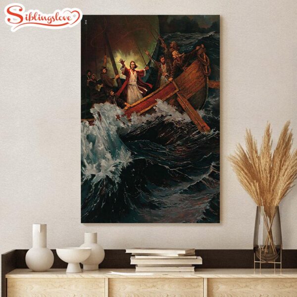 The Storm On The Sea Of Galilee Canvas Picture Jesus Christ Canvas Art