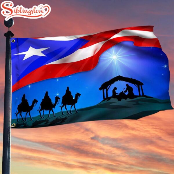 Three Kings, Three Wise Men, Puerto Rico Jesus Garden House Flag Gift For God Lovers