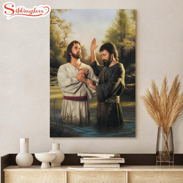 To Fulfill All Righteousness Canvas Wall Art Jesus Canvas Pictures Christian Canvas Wall Art