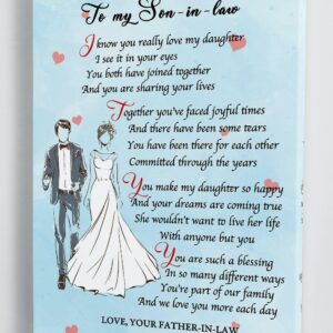 To Son In Law Canvas…