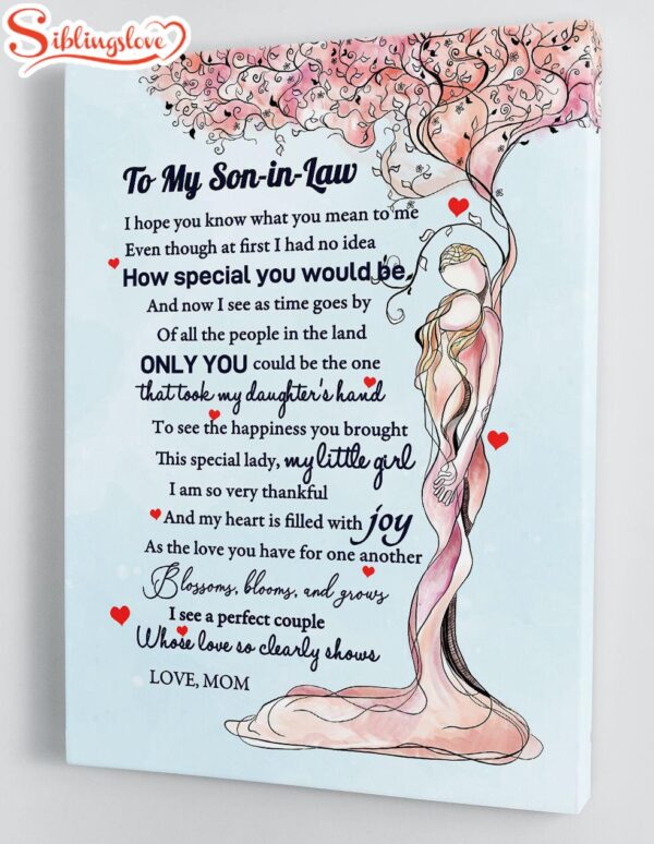 To Son In Law Canvas Wall Art Gifts For Son In Law From Mother In Law 1 Framed Canvas Gift