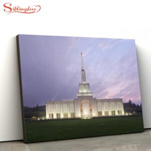 Toronto Temple Lavender Sky Canvas…